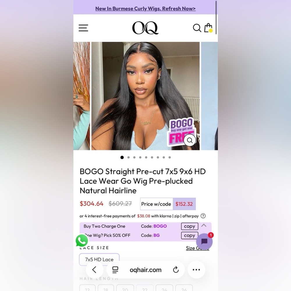 Straight Pre-cut 7x5 HD Lace Wear & Go Wig Pre-plucked Natural Hairline